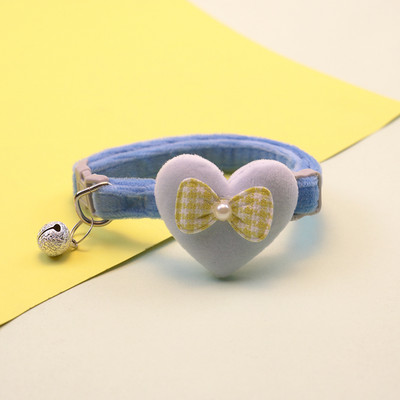 Plīša kaķa kakla siksna multfilmas sirds bantītes rotājums suņa kakla siksna ar zvana kakla siksnu, rotājums mājdzīvnieku kaklasiksna Mājdzīvnieku piederumi kaķu piederumi