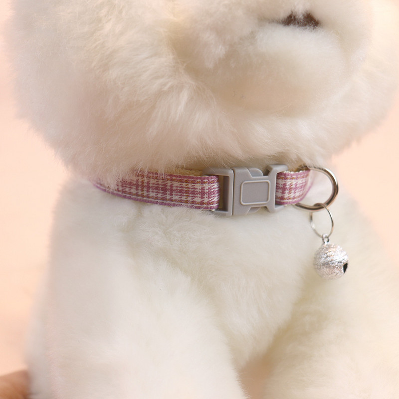 Κολιέ για σκύλο, χαριτωμένο καρό κολιέ γάτας με κουδούνι γρήγορης απελευθέρωσης για μικρούς μεσαίους σκύλους Προμήθειες για υπαίθρια βόλτα με κολάρο για κατοικίδια