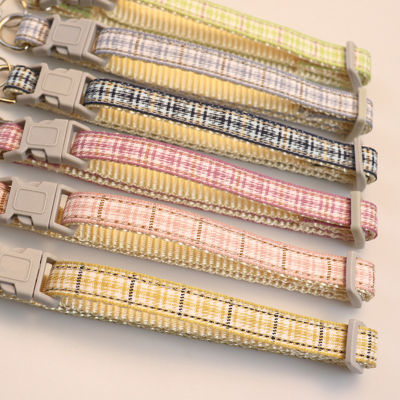 Κολιέ για σκύλο, χαριτωμένο καρό κολιέ γάτας με κουδούνι γρήγορης απελευθέρωσης για μικρούς μεσαίους σκύλους Προμήθειες για υπαίθρια βόλτα με κολάρο για κατοικίδια