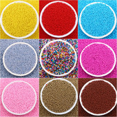 50g/partija 2mm Krāsainas sīkas apaļas sēklu stikla krelles nagu mākslas dekorēšanai Neporainas stikla krelles Kaklarotas kulonu aksesuāri