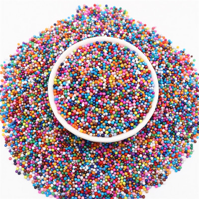 50g/partija 2mm Krāsainas sīkas apaļas sēklu stikla krelles nagu mākslas dekorēšanai Neporainas stikla krelles Kaklarotas kulonu aksesuāri