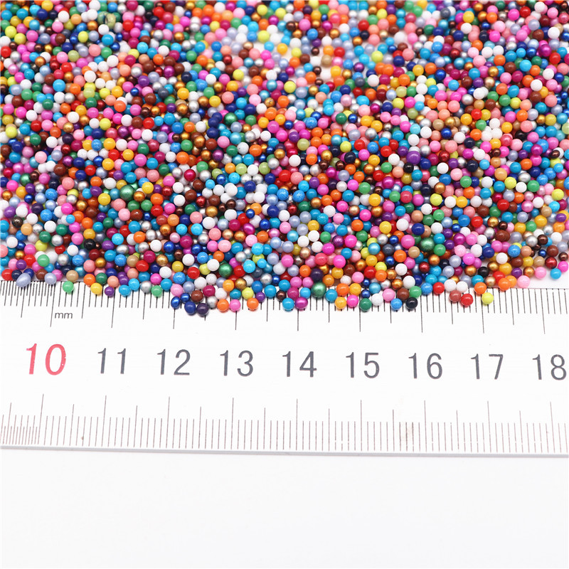 50g/partija 2mm Krāsainas sīkas apaļas sēklu stikla krelles nagu mākslas dekorēšanai Neporainas stikla krelles Kaklarotas kulonu aksesuāri