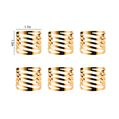 6 gab Metāla galda salvešu turētāji Dobi salvešu gredzeni Rožu salvešu turētājs Kāzu dzimšanas dienas ballītes vakariņu galda dekorēšana