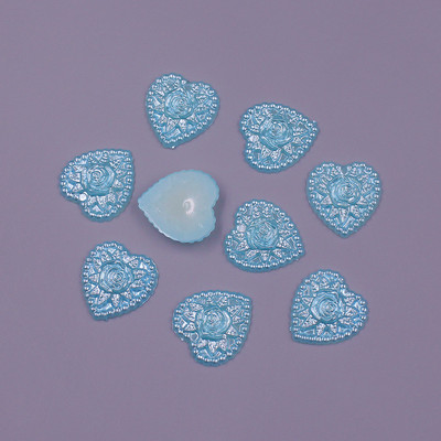 Μίγμα χρώματος 50 τμχ 18mm Σχήμα καρδιάς Χαλαρές χάντρες ABS Απομίμηση Πέρλες Επίπεδες χάντρες DIY Κοσμήματα χειροτεχνία Διακόσμηση λευκώματος