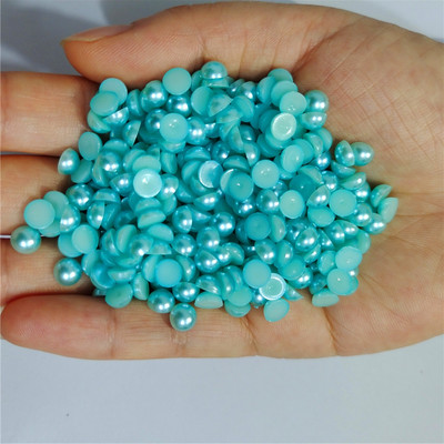 Vairāki izmēri Visas krāsas Pusapaļa Plastmasas Pērle Bez Hotfix Plakana Mugura Nail Art Rhinestones Juvelierizstrādājumu izgatavošana