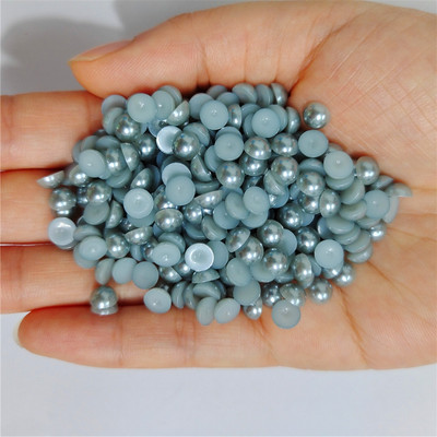 Vairāki izmēri Visas krāsas Pusapaļa Plastmasas Pērle Bez Hotfix Plakana Mugura Nail Art Rhinestones Juvelierizstrādājumu izgatavošana