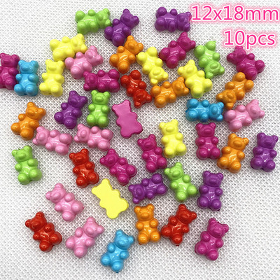 Jauna daudzkrāsu akrila krelles, šarms, lācītis, DIY rokassprādzes kaklarota