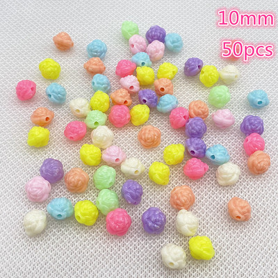 Jauna daudzkrāsu akrila krelles, šarms, lācītis, DIY rokassprādzes kaklarota