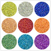 Jauns 1000 gab. Gaismas krāsains šarms bez cauruma čehu stikla sēklu krelles Jauki lielapjoma krelles DIY rokdarbu rotaslietas izgatavošanas piederumi