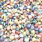 JAUNUMS 30-120gab 11mm Krāsainas Sirds formas Akrils Brīvas starplikas krelles Juvelierizstrādājumu izgatavošanai DIY ar rokām darināti apģērbu aksesuāri