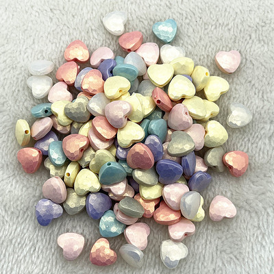 JAUNUMS 30-120gab 11mm Krāsainas Sirds formas Akrils Brīvas starplikas krelles Juvelierizstrādājumu izgatavošanai DIY ar rokām darināti apģērbu aksesuāri