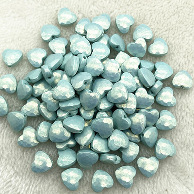 JAUNUMS 30-120gab 11mm Krāsainas Sirds formas Akrils Brīvas starplikas krelles Juvelierizstrādājumu izgatavošanai DIY ar rokām darināti apģērbu aksesuāri