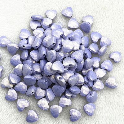 JAUNUMS 30-120gab 11mm Krāsainas Sirds formas Akrils Brīvas starplikas krelles Juvelierizstrādājumu izgatavošanai DIY ar rokām darināti apģērbu aksesuāri