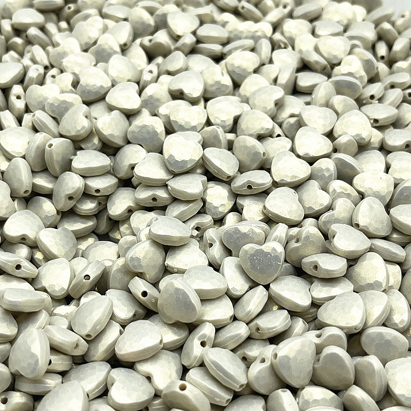 JAUNUMS 30-120gab 11mm Krāsainas Sirds formas Akrils Brīvas starplikas krelles Juvelierizstrādājumu izgatavošanai DIY ar rokām darināti apģērbu aksesuāri