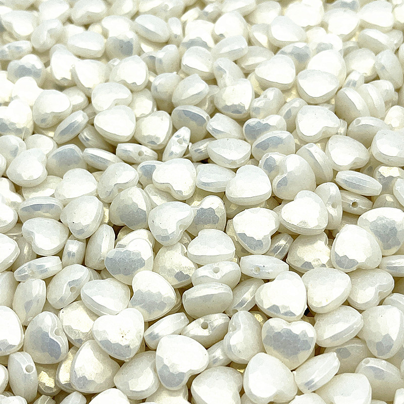 JAUNUMS 30-120gab 11mm Krāsainas Sirds formas Akrils Brīvas starplikas krelles Juvelierizstrādājumu izgatavošanai DIY ar rokām darināti apģērbu aksesuāri