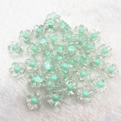 30gab 12mm Matēts Caurspīdīgs AB Krāsa Akrila Ziedu Pērlītes Brīvas Starplikas Pērlītes Juvelierizstrādājumu Izgatavošanai DIY Apģērbu Aksesuāri