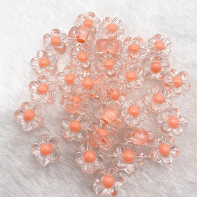 30gab 12mm Matēts Caurspīdīgs AB Krāsa Akrila Ziedu Pērlītes Brīvas Starplikas Pērlītes Juvelierizstrādājumu Izgatavošanai DIY Apģērbu Aksesuāri