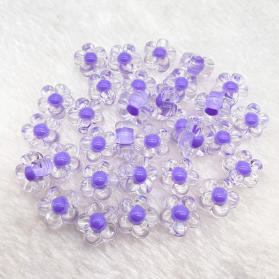 30gab 12mm Matēts Caurspīdīgs AB Krāsa Akrila Ziedu Pērlītes Brīvas Starplikas Pērlītes Juvelierizstrādājumu Izgatavošanai DIY Apģērbu Aksesuāri
