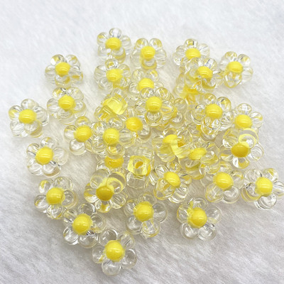 30gab 12mm Matēts Caurspīdīgs AB Krāsa Akrila Ziedu Pērlītes Brīvas Starplikas Pērlītes Juvelierizstrādājumu Izgatavošanai DIY Apģērbu Aksesuāri