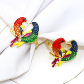 6GAB Jauki mandarīnu pīļu putnu salvešu gredzeni kāzu Valentīna dienas vakariņu galda dekori salvešu turētāji viesnīcā iestatāmi dvieļu sprādzes