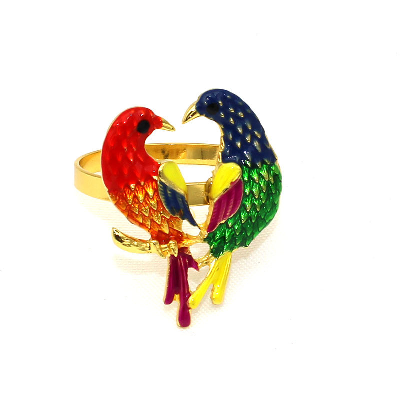 6GAB Jauki mandarīnu pīļu putnu salvešu gredzeni kāzu Valentīna dienas vakariņu galda dekori salvešu turētāji viesnīcā iestatāmi dvieļu sprādzes