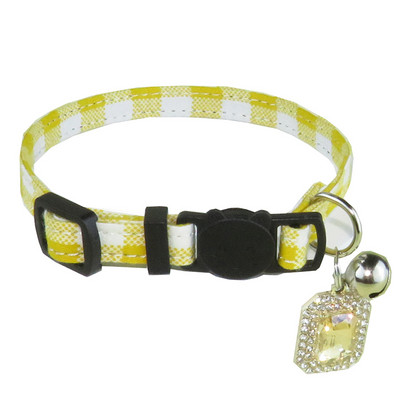 Kaķa kaklasiksna ar regulējamu kucēnu apdruku kaklarota ar zvaniņu mazam sunim un kaķēnam āra pastaigām, mājdzīvnieku apkakles piederumi pret nozaudēšanu