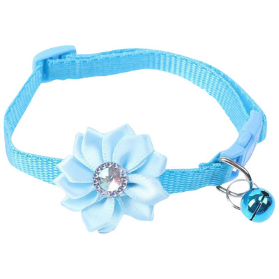 Suņu kaklasiksnas ar ziediem un zvaniņiem, piemērotas lieliem, vidējiem un maziem suņiem Jaukas vienkrāsainas mājdzīvnieku kaklasiksnas Regulējamas suņu kaklasiksnas