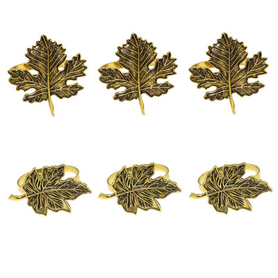 Dvianna 6Gb Ķirbju salvešu gredzeni Helovīna spoku svētki Rudens ķirbju kļavas lapu salvešu gredzenu turētājs HWH33