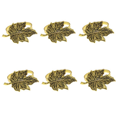 Dvianna 6Gb Ķirbju salvešu gredzeni Helovīna spoku svētki Rudens ķirbju kļavas lapu salvešu gredzenu turētājs HWH33