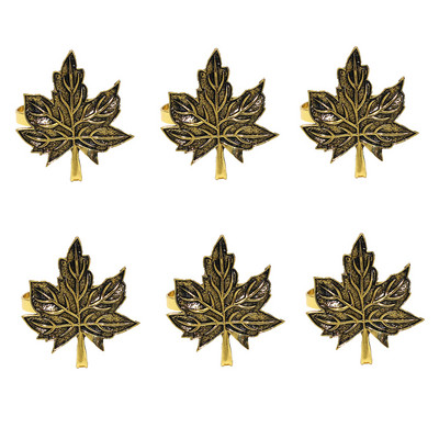 Dvianna 6Gb Ķirbju salvešu gredzeni Helovīna spoku svētki Rudens ķirbju kļavas lapu salvešu gredzenu turētājs HWH33