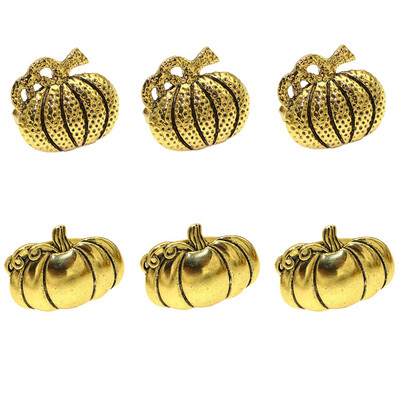 Dvianna 6Gb Ķirbju salvešu gredzeni Helovīna spoku svētki Rudens ķirbju kļavas lapu salvešu gredzenu turētājs HWH33