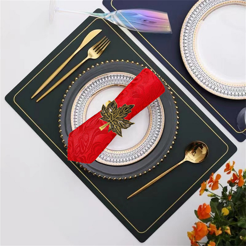 Dvianna 6Gb Ķirbju salvešu gredzeni Helovīna spoku svētki Rudens ķirbju kļavas lapu salvešu gredzenu turētājs HWH33