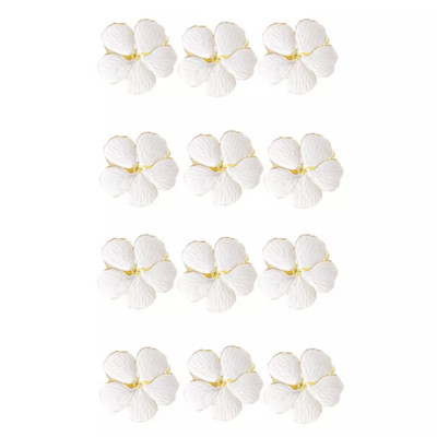 6/12gab Salvešu gredzeni Baltās eļļas ziedu salvete sprādzes kāzu pusdienu galds plūmju salvešu turētājs papīra salvešu gredzenu galda dekors