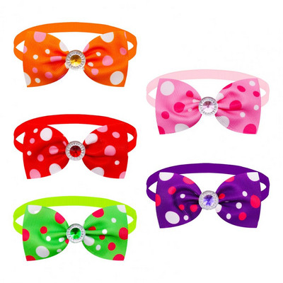 5gab. Modes kaķa kakla siksna, ērta sprādzes dizaina suņu kakla siksna Polka dot raksta mājdzīvnieku suns kaķis kaķa kakla siksna