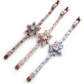 Mīksta suņu kaklasiksnas kaklarota ar saulespuķu dizainu maziem suņiem, čivavas jorkijas meitene, regulējama roku darbs