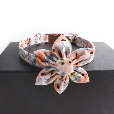 Mīksta suņu kaklasiksnas kaklarota ar saulespuķu dizainu maziem suņiem, čivavas jorkijas meitene, regulējama roku darbs