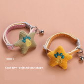 Multfilmas Pentagram mājdzīvnieku apkakles regulējama kucēna kaķēna kakla siksna ar zvana kaklarotu maza suņa kaķa dekorēšanai