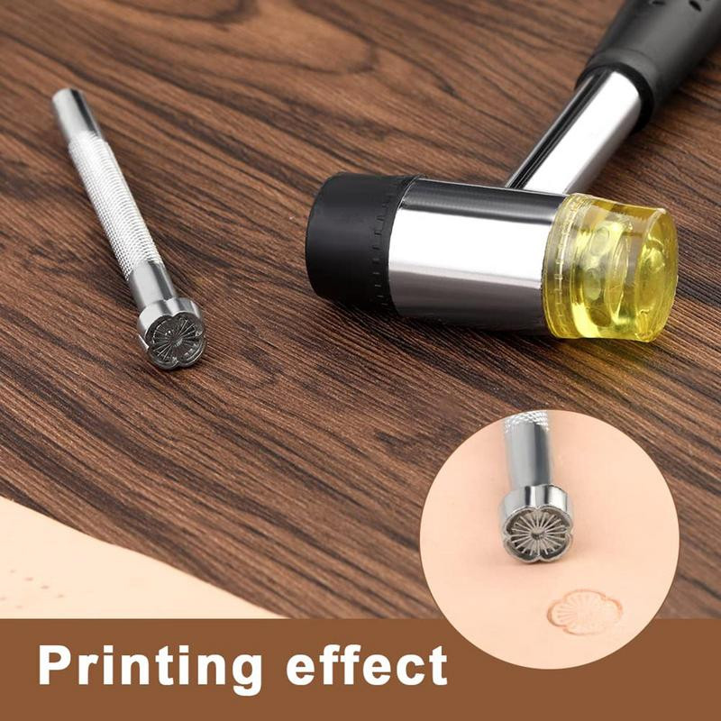 Nahast tembeldamistööriistad Nelja kroonlehega päevalille- või liblikakujuline meisterdamine nikerdamiseks nahast käsitöötööriistad algajatele ja professionaalidele