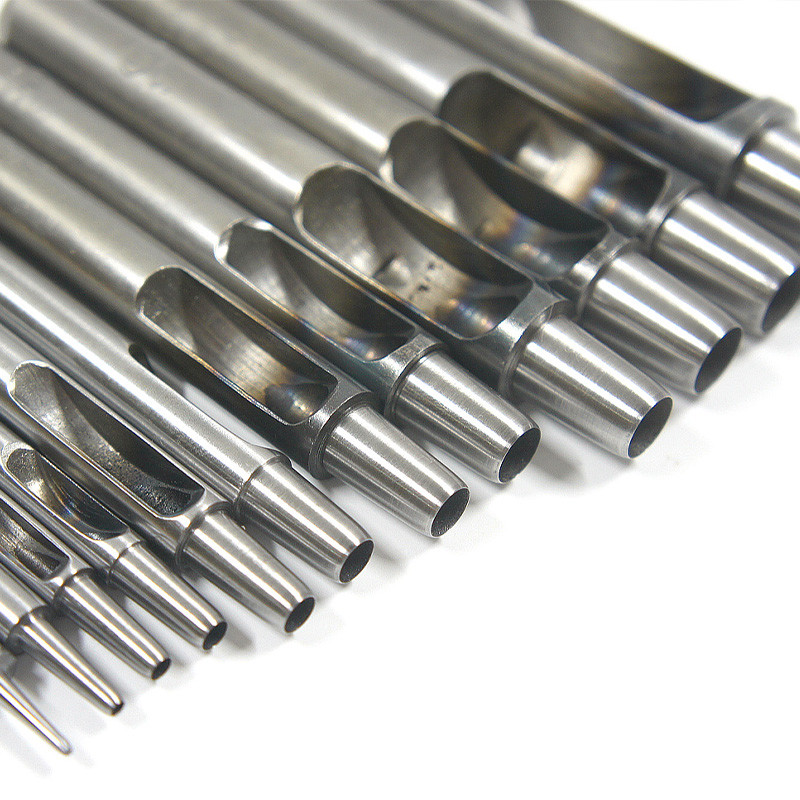 1 gab SPC caurumu caurumošanas sakausējuma instruments tērauda dobās perforators jostas Craft apaļais perforators ādas amatniecības instrumenti 15 izmēra izvēlei