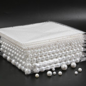 Bijele perle okruglog oblika od 2-18 mm ABS perle imitacije bisera Ručno izrađena DIY odjeća Šivanje labavih perli