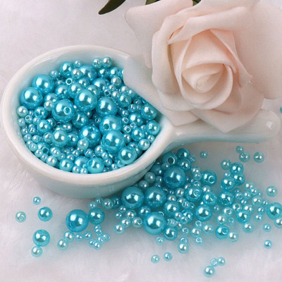 150–200 gab/iepakojumā jaukta izmēra pērļu imitācija 3–8 mm krāsainas pērles ar apaļu caurumu akrila imitācijas pērle, DIY rotaslietu izgatavošana