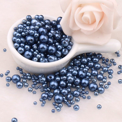 150–200 gab/iepakojumā jaukta izmēra pērļu imitācija 3–8 mm krāsainas pērles ar apaļu caurumu akrila imitācijas pērle, DIY rotaslietu izgatavošana