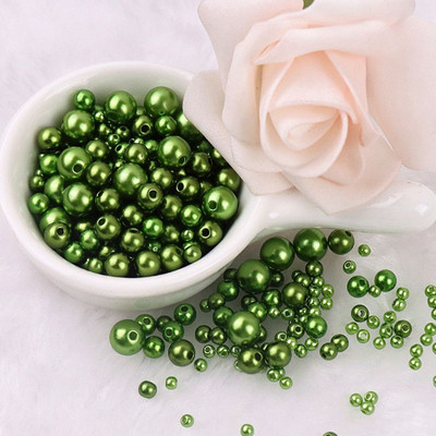 150–200 gab/iepakojumā jaukta izmēra pērļu imitācija 3–8 mm krāsainas pērles ar apaļu caurumu akrila imitācijas pērle, DIY rotaslietu izgatavošana