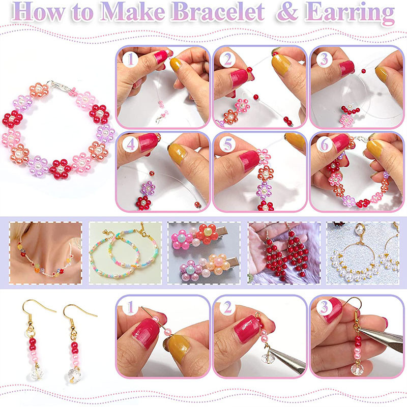 150–200 gab/iepakojumā jaukta izmēra pērļu imitācija 3–8 mm krāsainas pērles ar apaļu caurumu akrila imitācijas pērle, DIY rotaslietu izgatavošana