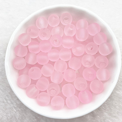 Jaunas 6mm-12mm krāsu akrila matētas krelles mājās gatavotas kaklarotas rotaslietas ar rokām darinātas rokassprādzes ar pērlītēm matadata auskaru materiāls 02#