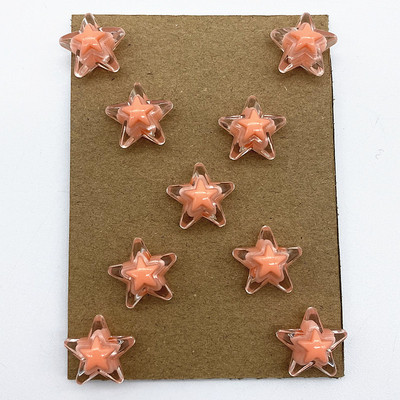 20gab 16mm caurspīdīga iekšējā krāsa akrila piecstaru zvaigžņu krelles, brīvas atstarpes krelles rotaslietas, lai izgatavotu DIY apģērbu piederumus