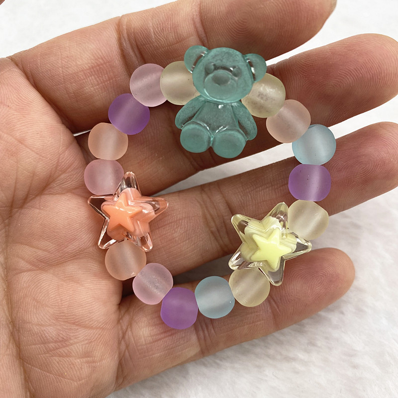 20gab 16mm caurspīdīga iekšējā krāsa akrila piecstaru zvaigžņu krelles, brīvas atstarpes krelles rotaslietas, lai izgatavotu DIY apģērbu piederumus