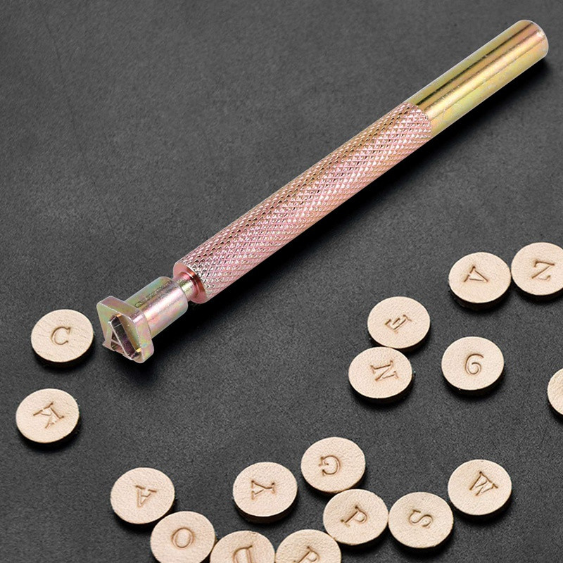 26 τμχ Ατσάλινες γραμματόσημα αλφάβητου Σετ μπουνιέρες για δερμάτινες σφραγίδες χειροτεχνίας Εργαλεία 26 Αγγλικά γράμματα Σετ μεταλλικών γραμματοσήμων Leathercraft