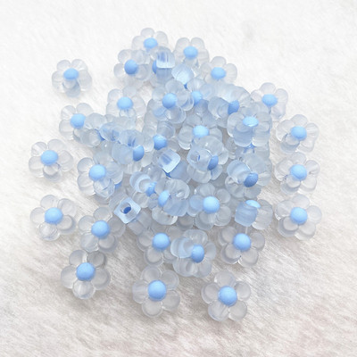 Noi 30 de bucăți 12 mm, culoare interioară mată, mărgele de flori acrilice, bijuterii de mărgele cu intervale libere pentru accesorii de îmbrăcăminte DIY