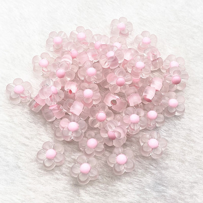 Noi 30 de bucăți 12 mm, culoare interioară mată, mărgele de flori acrilice, bijuterii de mărgele cu intervale libere pentru accesorii de îmbrăcăminte DIY